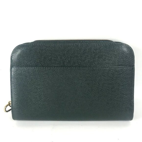 LOUIS VUITTON M30184 Taiga Baikal Bag Clutch Bag Pouch Green/GoldHardware - Picture 2 of 16